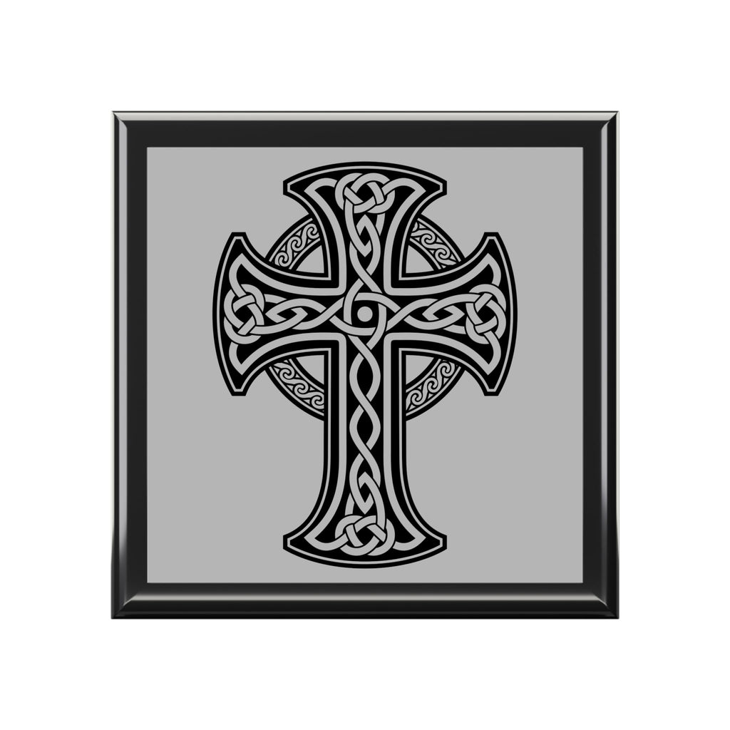 Celtic Cross Jewelry Box, Elegant Gift for Him/Her, Keepsake Organizer, Wedding Courting, Special Occasions Decor