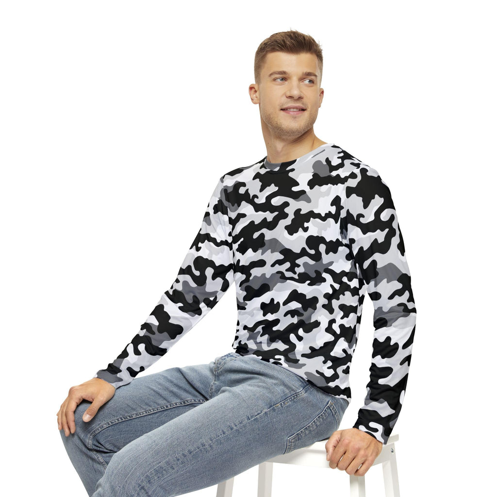 Men's Camouflage Long Sleeve Shirt, Casual Wear, Outdoor Adventure, Hunting Apparel, Gift for Him, Street Style Top