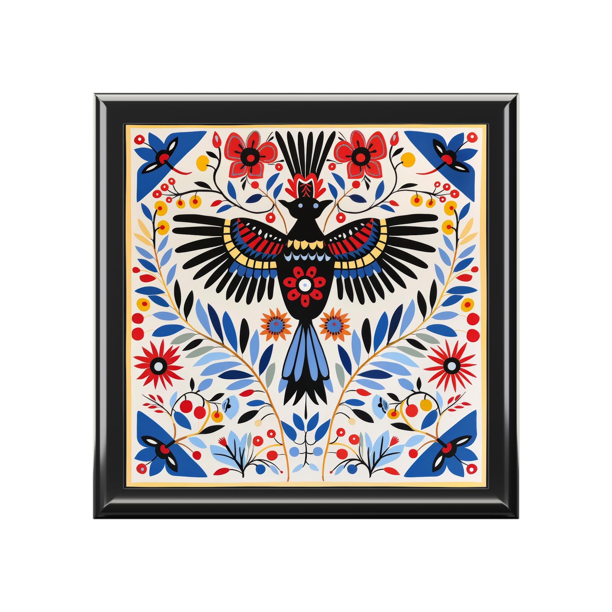 Jewelry Box, Norwegian Folk Art Design, Decorative Storage Box, Keepsake Organizer, Wood Box