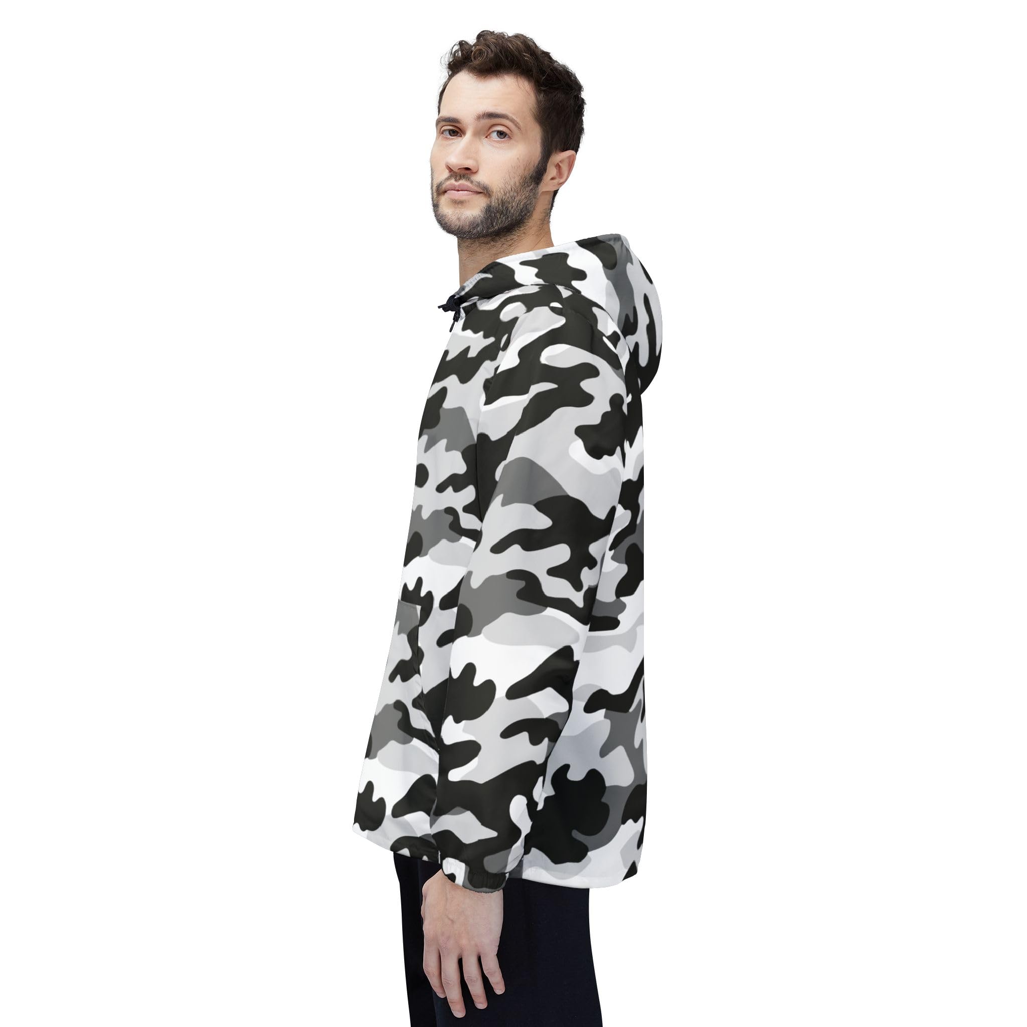 Camo Windbreaker Jacket, Stylish Outerwear for Outdoor Adventures, Casual Streetwear, Fall & Winter