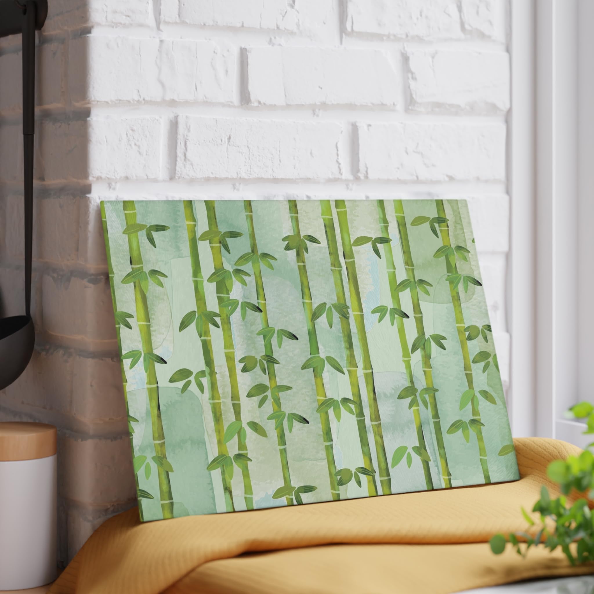 Bamboo Glass Cutting Board, Nature Inspired Kitchen Decor, Eco-friendly Gift for Chefs, Home Cooks, Weddings, Housewarming