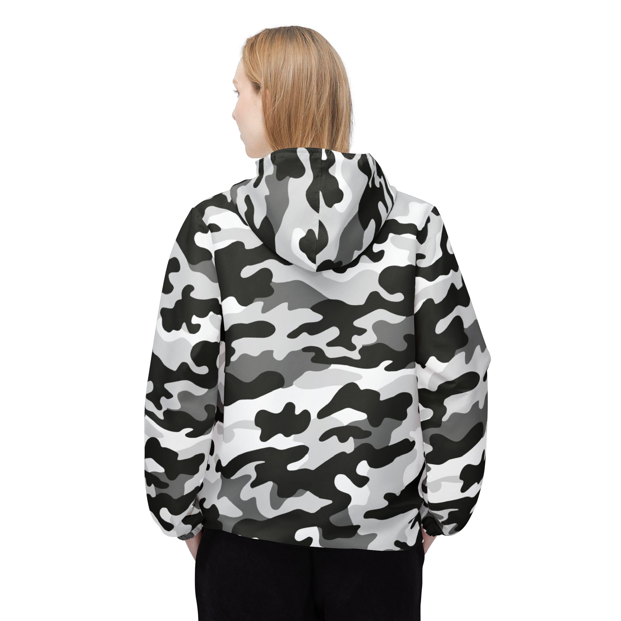Camo Windbreaker Jacket, Stylish Outerwear for Outdoor Adventures, Casual Streetwear, Fall & Winter