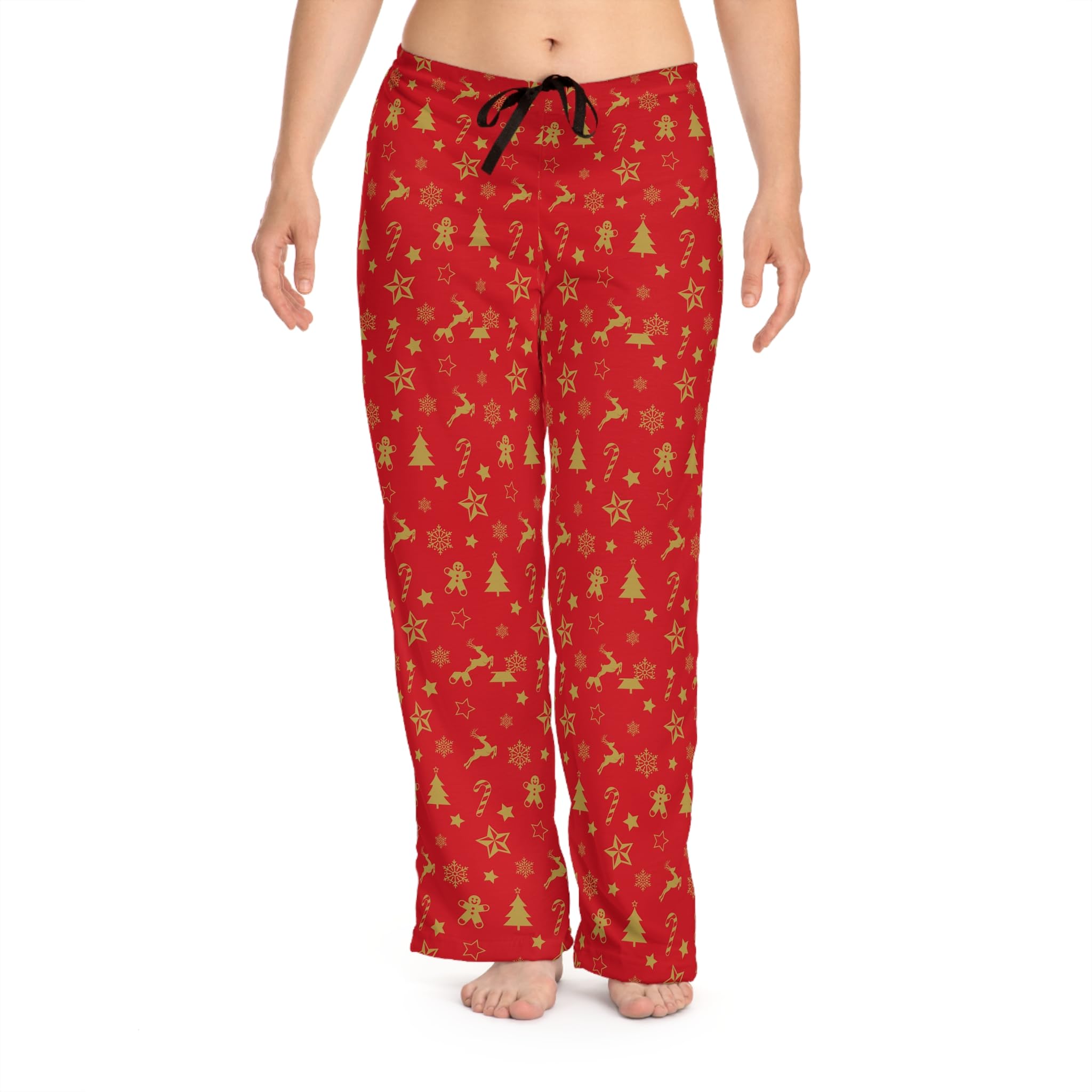 Christmas Women's Pajama Pants, Holiday Flannel Sleepwear, Festive Lounge Bottoms, Xmas Gift for Her, Cozy PJ Trousers