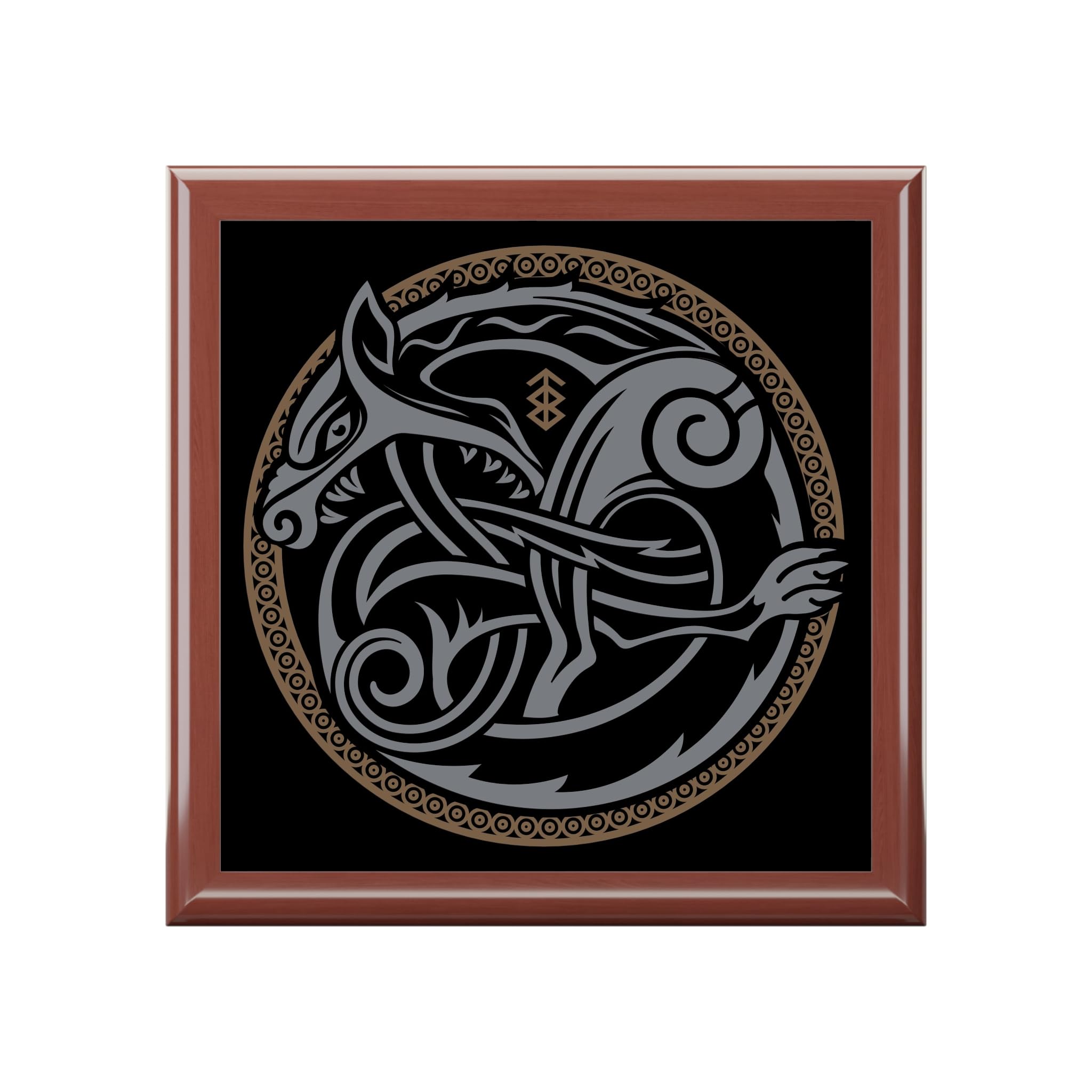 Jewelry Box, Fenrir Celtic Wolf, Trinket Box, Jewelry Storage, Gift for Her