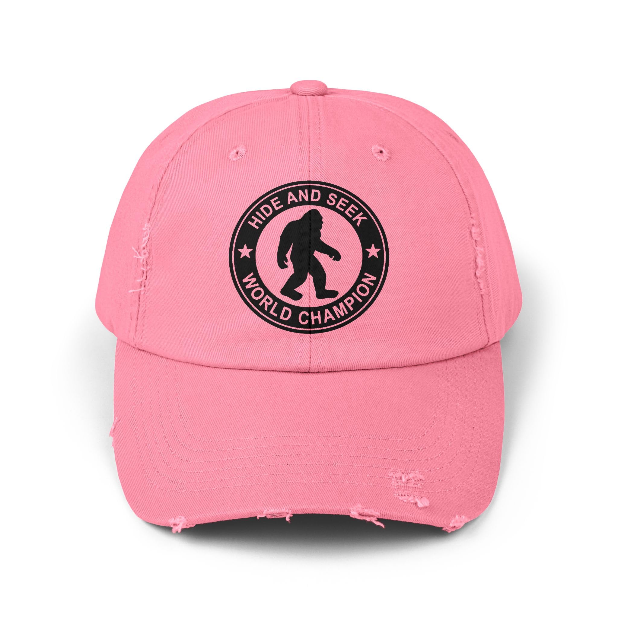 Bigfoot Hide and Seek World Champion Hat, Sasquatch Baseball Cap, Dad Hat Funny