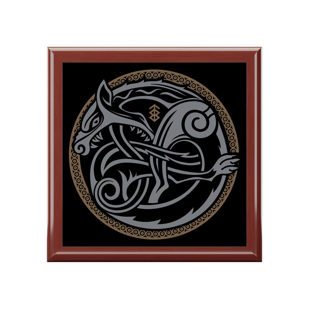 Jewelry Box, Fenrir Celtic Wolf, Trinket Box, Jewelry Storage, Gift for Her