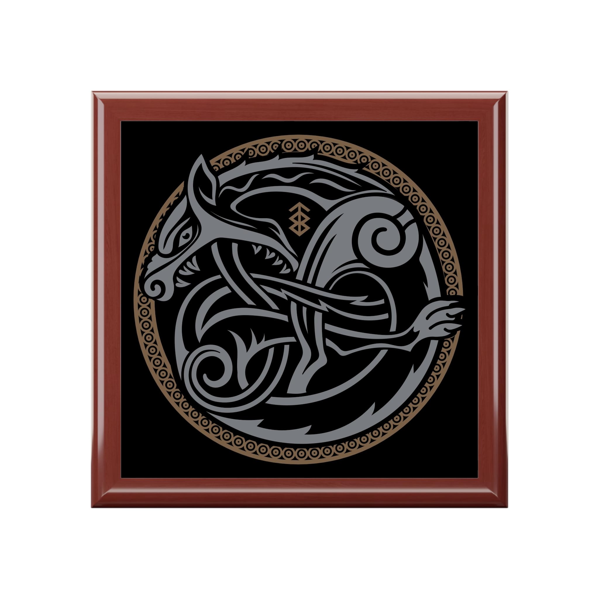 Jewelry Box, Fenrir Celtic Wolf, Trinket Box, Jewelry Storage, Gift for Her