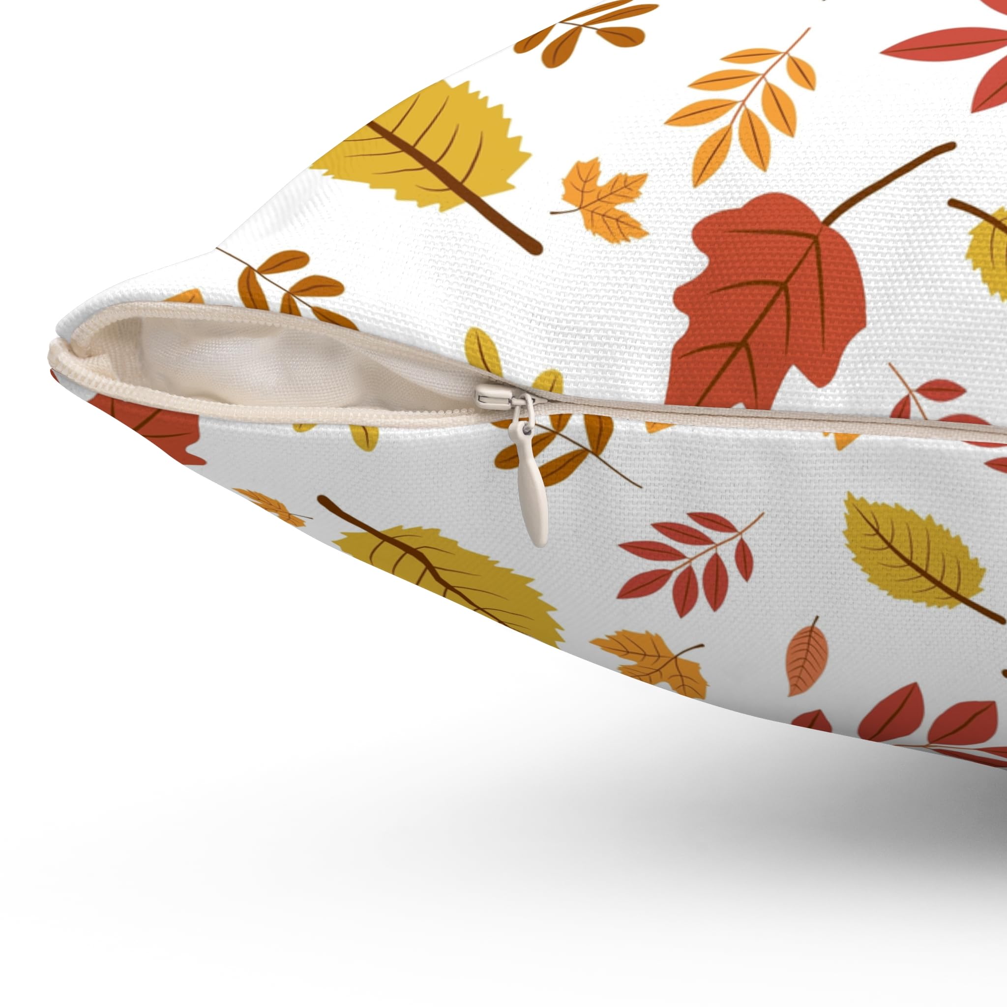 Autumn Spun Polyester Square Pillow, Fall Decor, Cozy Home Accent, Seasonal Pillow, Decorative Throw Cushion