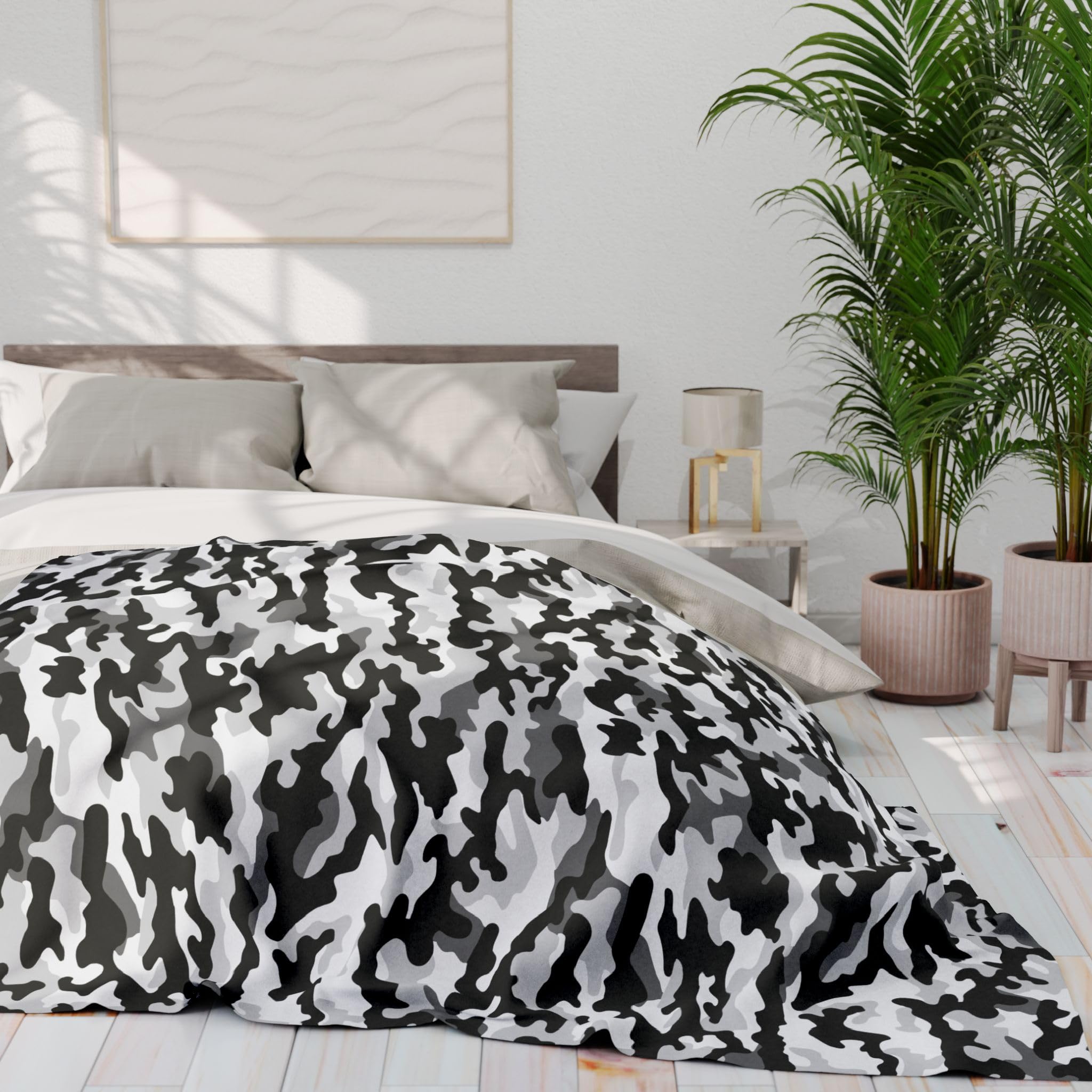 Arctic Fleece Blanket, Camo Throw Blanket, Warm Winter Gift, Home Decor, Snuggle Blanket, Outdoor Camping Blanket