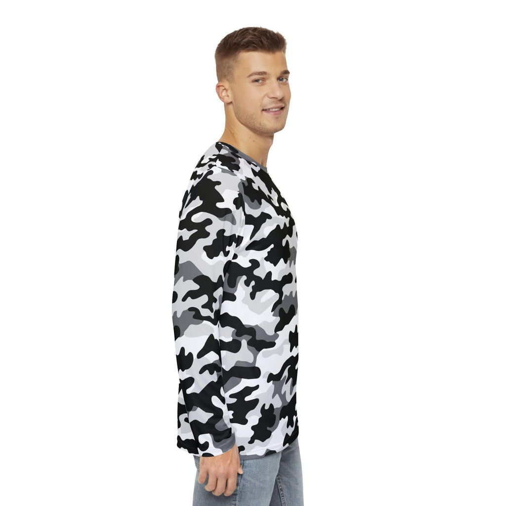 Men's Camouflage Long Sleeve Shirt, Casual Wear, Outdoor Adventure, Hunting Apparel, Gift for Him, Street Style Top