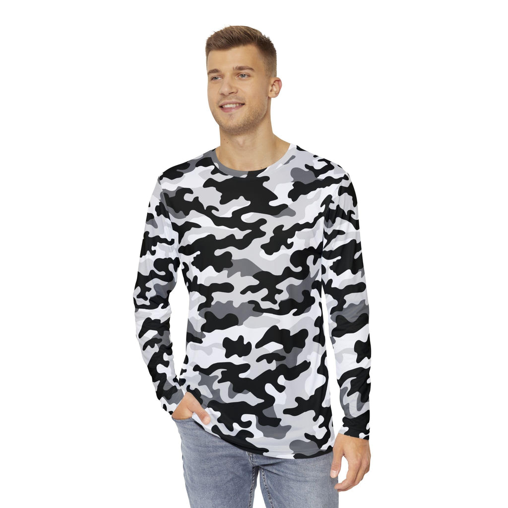 Men's Camouflage Long Sleeve Shirt, Casual Wear, Outdoor Adventure, Hunting Apparel, Gift for Him, Street Style Top