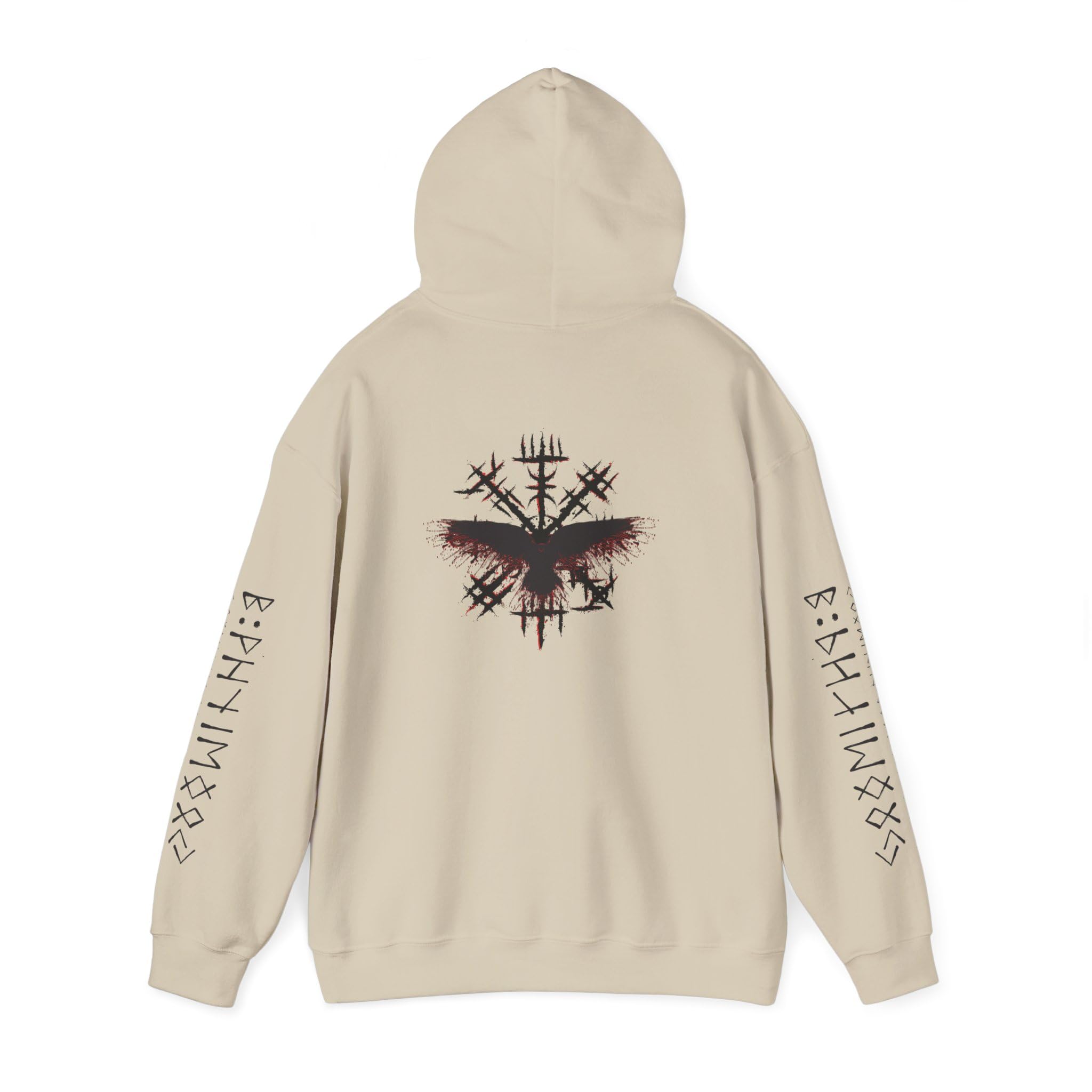 Viking Raven Hoodie, Norse Mythology Sweatshirt, Norse Myth Pullover, Unisex Raven Hooded Jumper, Heavy Blend Sweatshirt,