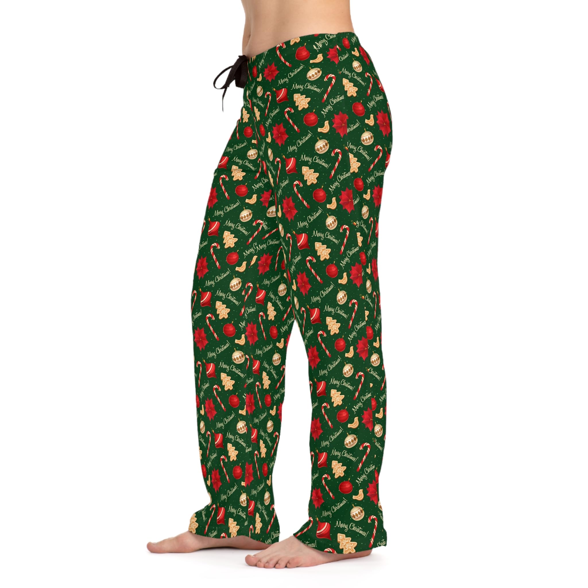 Merry Christmas Women's Pajama Pants, Holiday Lounge Wear, Festive Sleep Bottoms, Cozy Xmas PJ Trousers