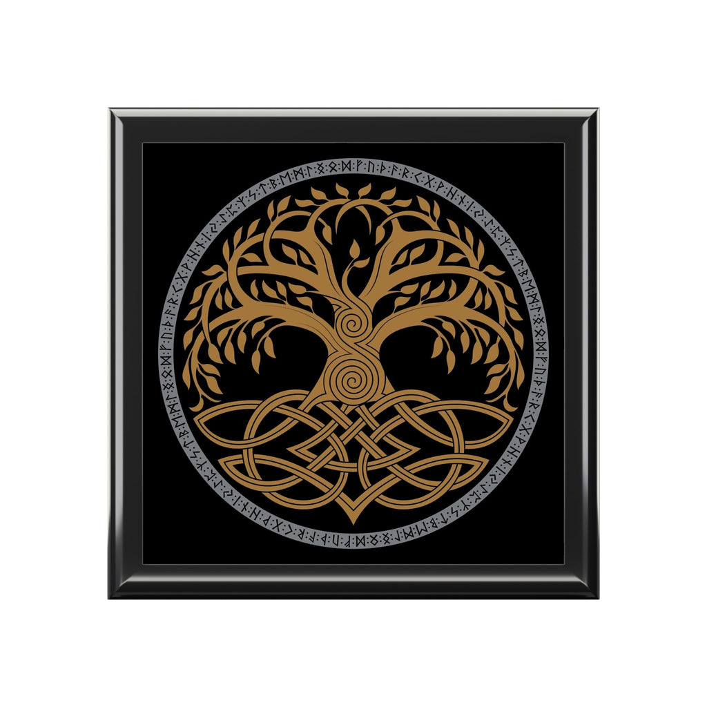 Jewelry Box, Yggdrasil Viking Ever Tree Organizer, Gift for Her, Wooden Jewelry Box
