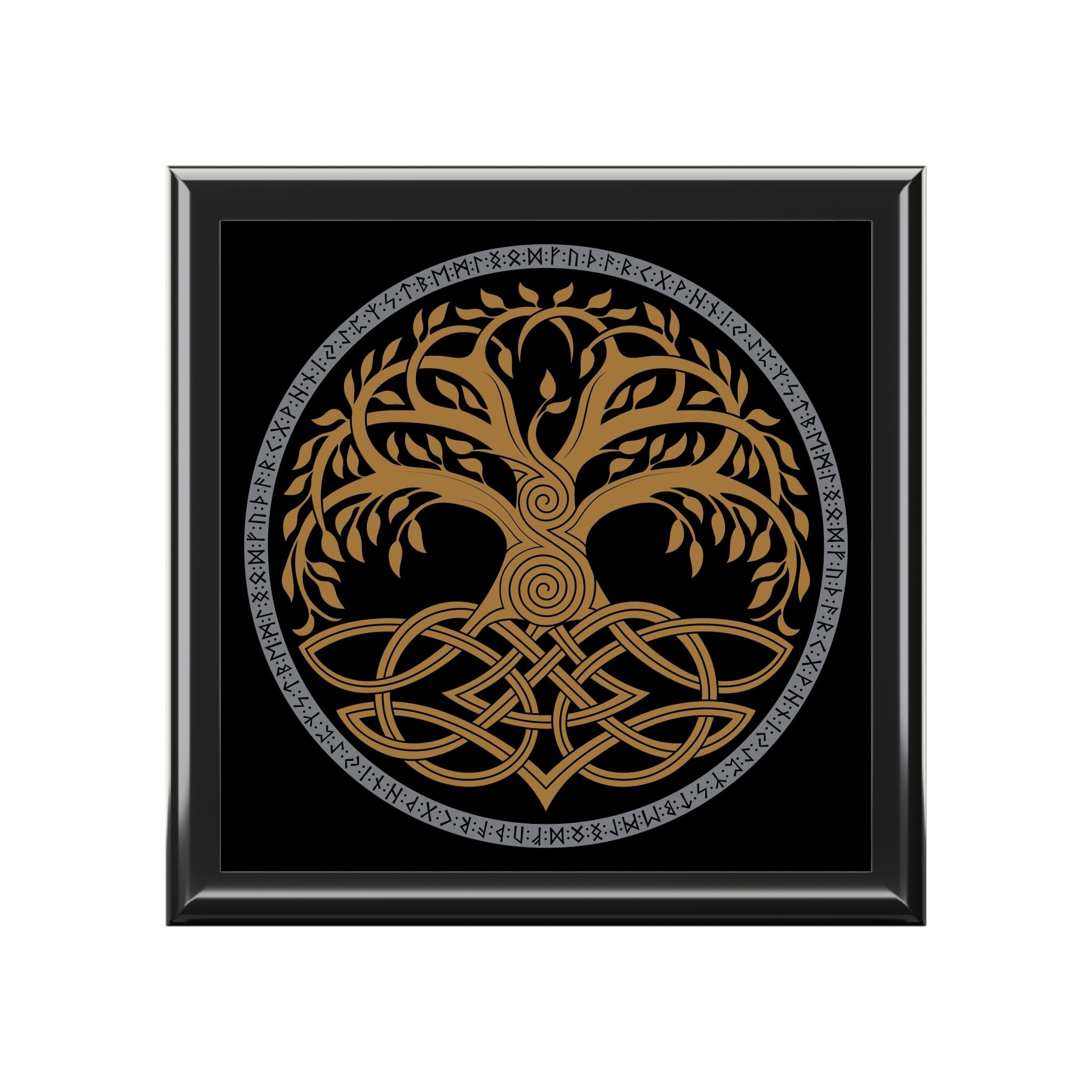 Jewelry Box, Yggdrasil Viking Ever Tree Organizer, Gift for Her, Wooden Jewelry Box