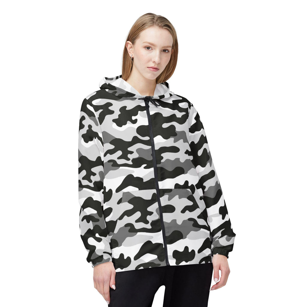 Camo Windbreaker Jacket, Stylish Outerwear for Outdoor Adventures, Casual Streetwear, Fall & Winter